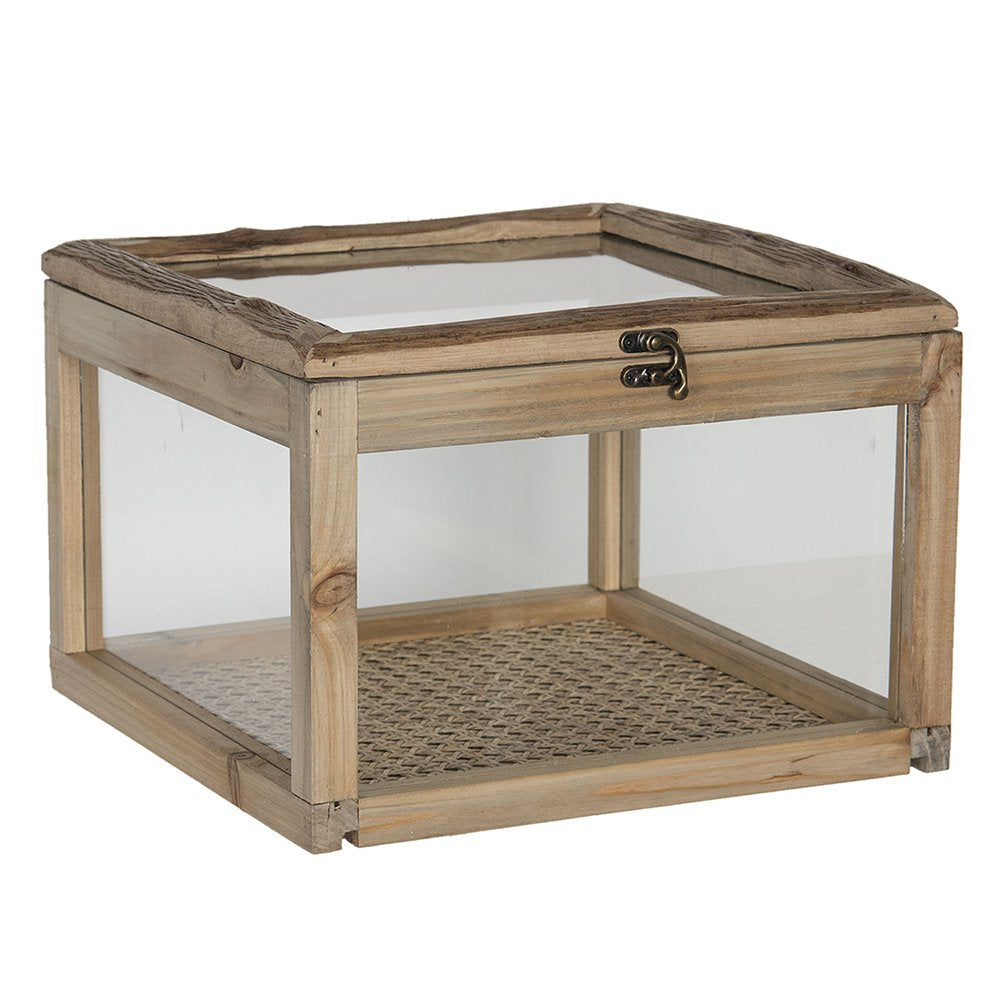 Opbergkist 30x30x21 cm Bruin Hout Speelgoedkist