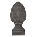 Beeld Dennenappel Ø 13x26 cm Grijs Steen Kerstdecoratie