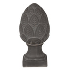 Beeld Dennenappel Ø 13x26 cm Grijs Steen Kerstdecoratie