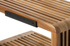 J-Line Wandrek met latten - gerecycled hout - naturel - small