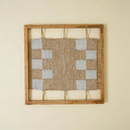 Natuurlijke muurkunst - Hennephouten wanddecoratie bruin