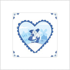 Wensetiket - delfts blauw – hart – 250 stuks