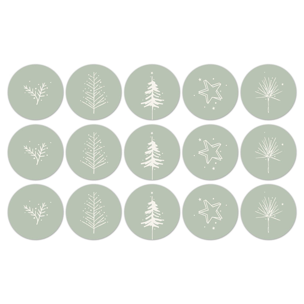 Christmas Stories cadeaustickers op rol - 500 stuks