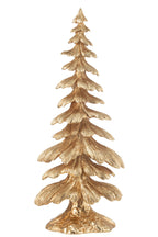 J-Line decoratie Denneboom - polyresin - goud - large