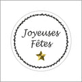 Joyeuses fêtes - wensetiket - rol van 500 stuks
