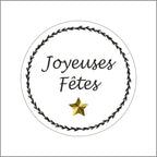 Joyeuses fêtes - wensetiket - rol van 500 stuks
