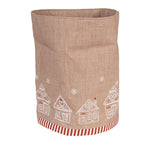 Broodmand Ø 15x16 cm Bruin Katoen Gingerbread house