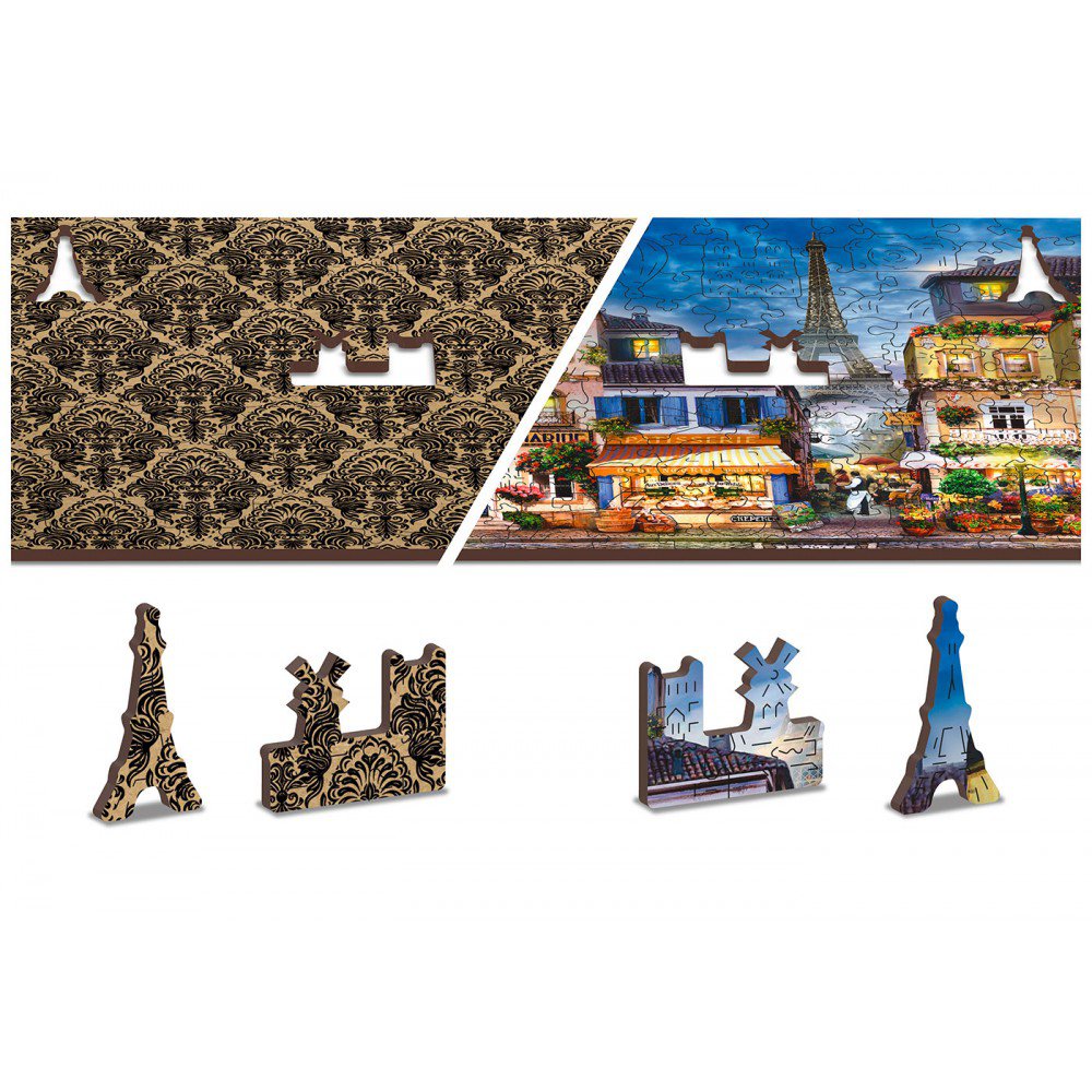 Wooden City 2in1 Houten Legpuzzel, Breakfast in Paris, FR0004XL, 51,9x37,5cm