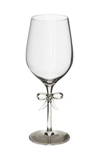 J-Line Rodewijnglas met strik - glas - transparant