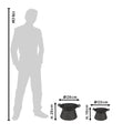 Bloempot Set van 2 Ø 28 Ø 22 cm Grijs ijzer plantenpot