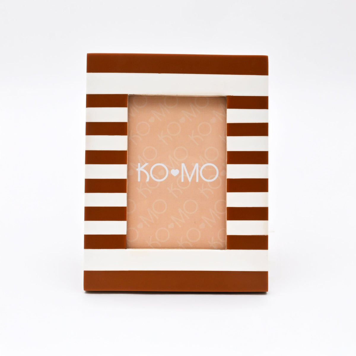 Bruin gestreept hars fotolijst 4 x 6 inch modern MDF-decor