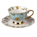 Kop en Schotel 200 ml Wit Blauw Porselein Servies
