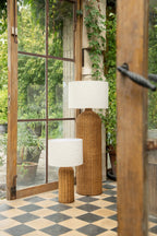 J-Line tafellamp Cilinder - metaal - naturel/ecru - L