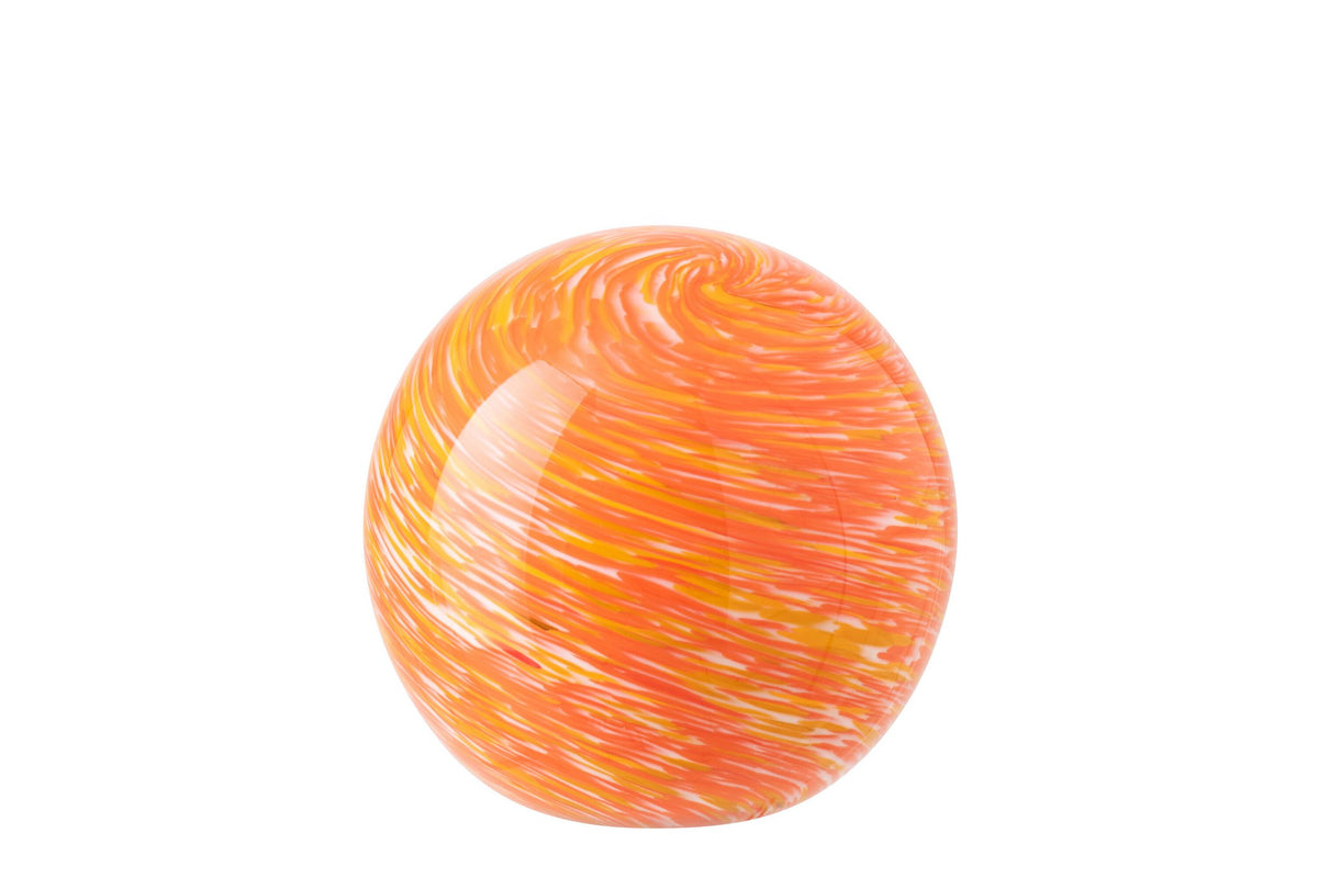 J-Line presse-papier Bal - glas - oranje - M