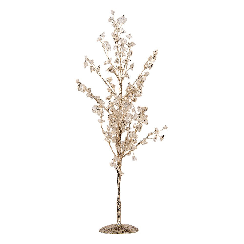 Decoratie Boom 9x9x50 cm Goudkleurig Metaal