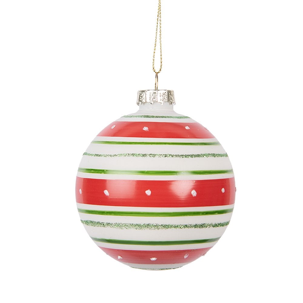 Kerstbal Ø 8x8 cm Rood Glas