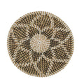 Wanddecoratie zeegras rond 33x5cm bruin/naturel