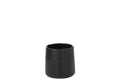 J-Line bloempot Rond - keramiek - zwart - small - Ø 18 cm
