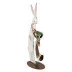 Decoratie Beeld Konijn 57 cm Wit Metaal