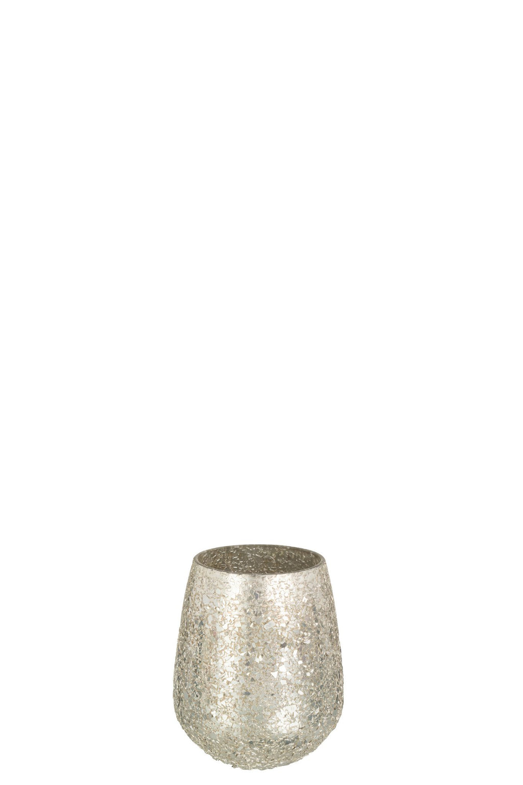 J-Line kaarsenhouder Glinstering - glas - goud - medium