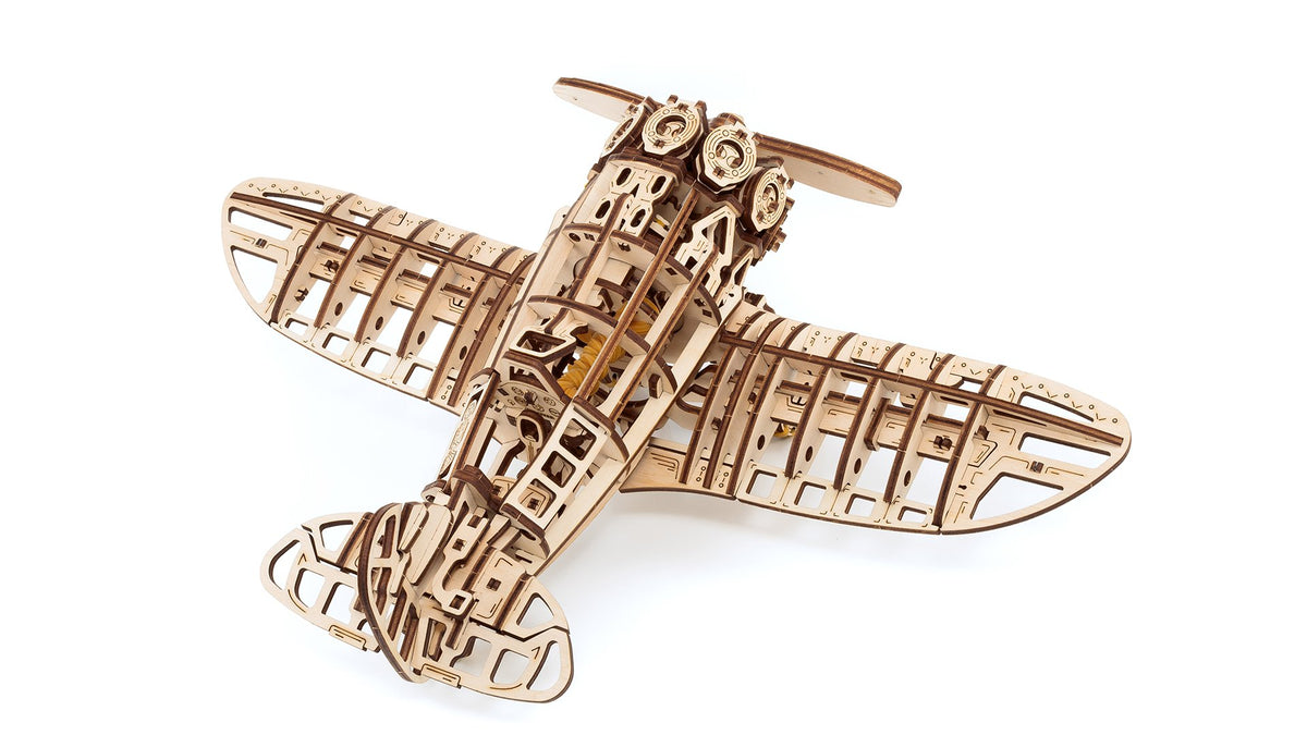 Eco Wood Art (EWA) 3D Mechanische Puzzel Airplane, 1607, 42x28,7x15,4cm