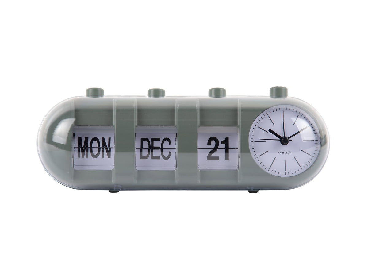 Wekker Retro Tube Kalender Flip
