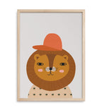 Leeuw met palm T-shirtposter, ecopapier en verpakking
