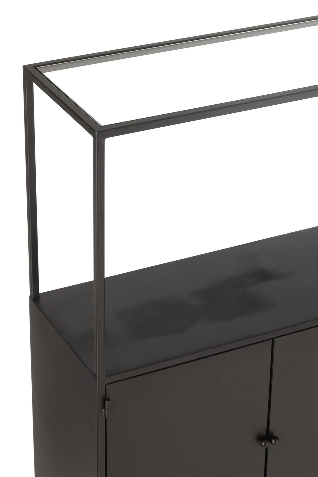 J-Line rek - metaal/glas - zwart