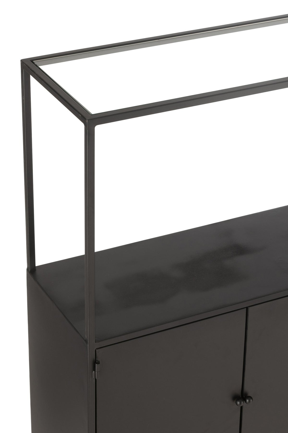 J-Line rek - metaal/glas - zwart