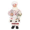 Kerstdecoratie Beld Kerstman 13x10x28 cm Wit Textiel
