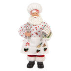 Kerstdecoratie Beld Kerstman 13x10x28 cm Wit Textiel