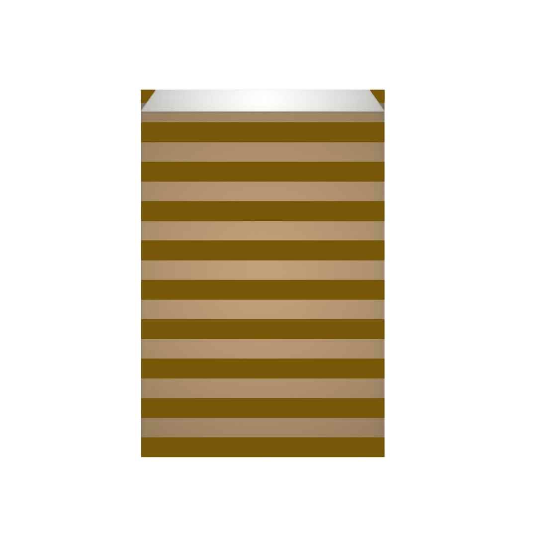 Cadeauzakjes (M) – Streep – Bruin – 12+4.5×20 cm – 250 stuks