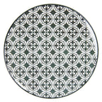 Dinerbord Ø 26 cm Zwart Wit Keramiek Eetbord