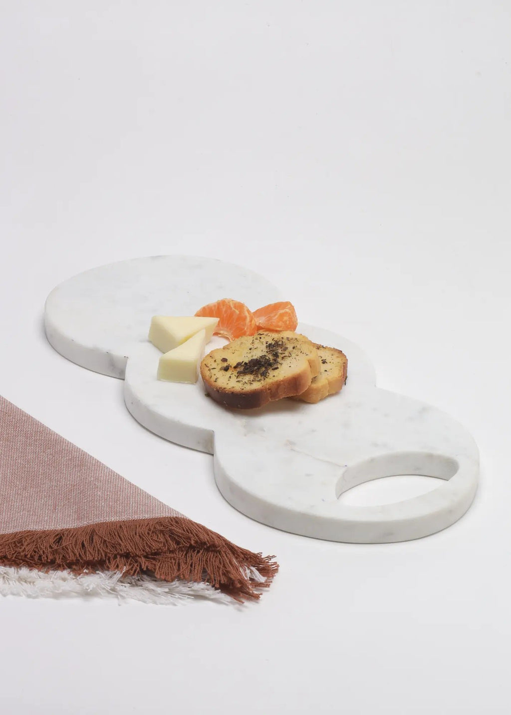 Wit marmeren dienblad Cloud Design - Donutvorm