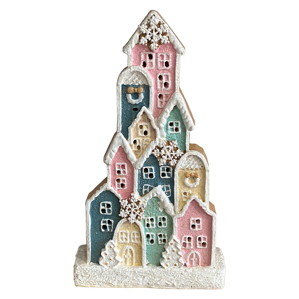 Decoratie Beeld Huis Wit Kunststof