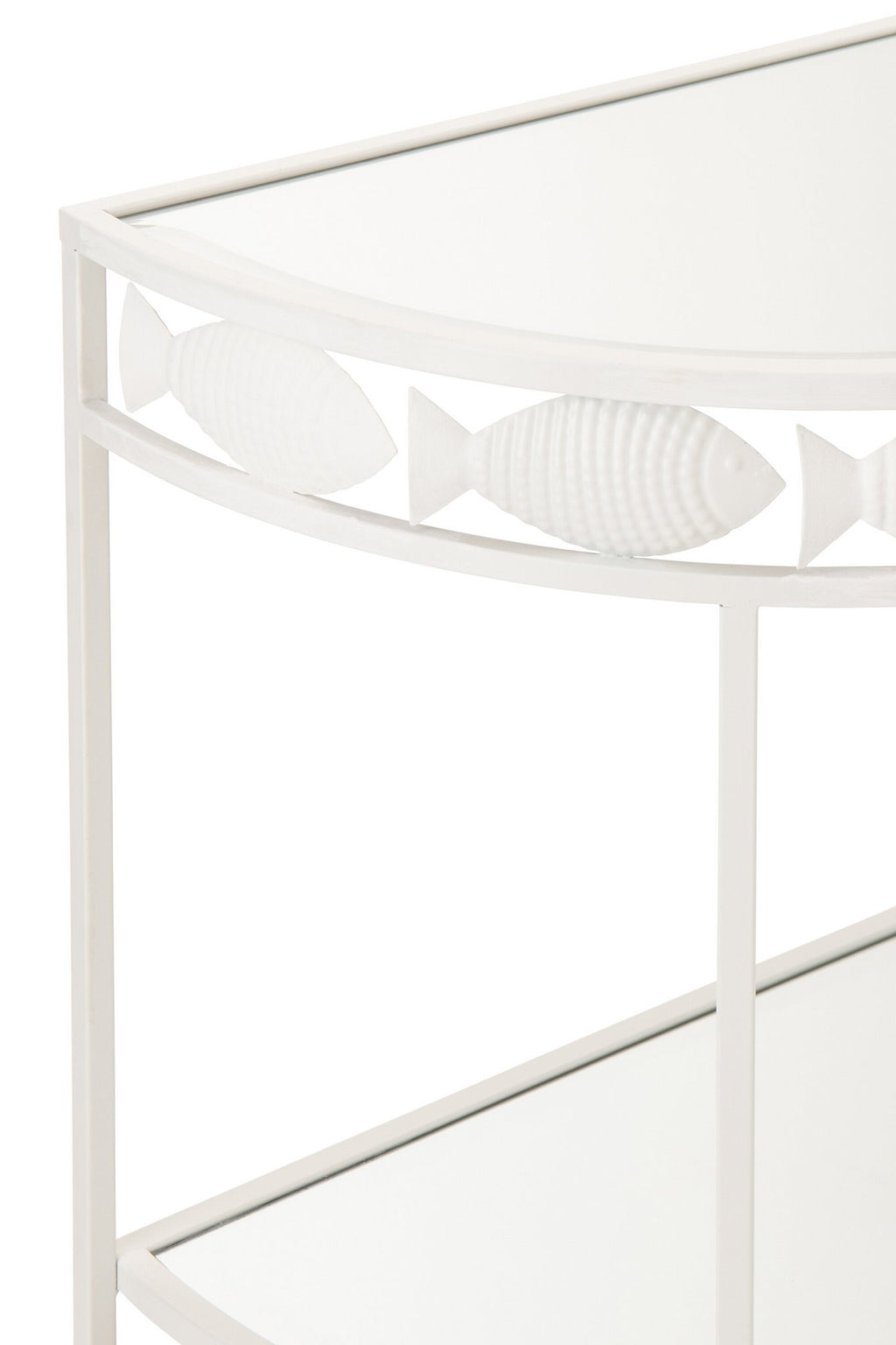 J-Line console Vis - ijzer - wit