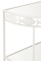 J-Line console Vis - ijzer - wit