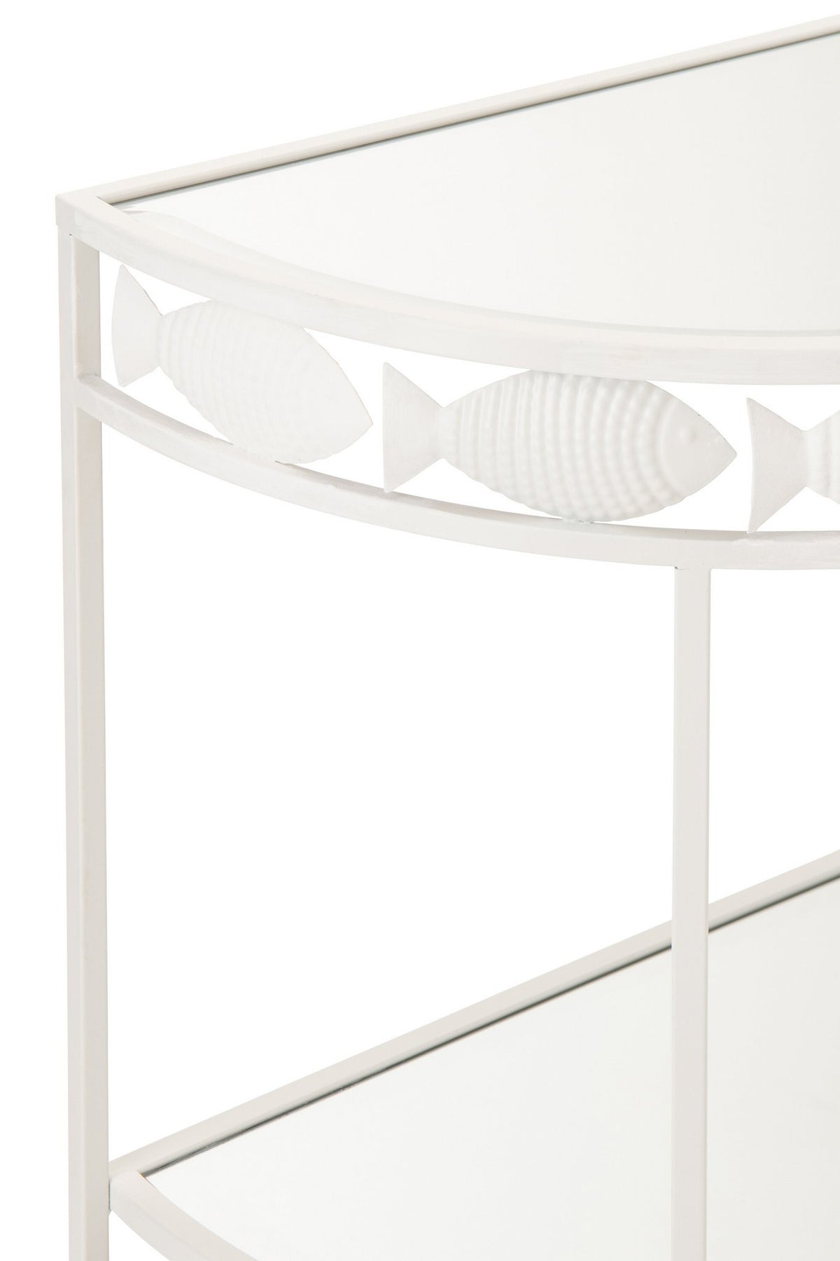 J-Line console Vis - ijzer - wit