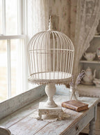 Vogelkooi Decoratie Ø 33x69 cm Beige IJzer