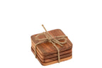 J-Line onderzetter Vierkant Acacia - hout - naturel