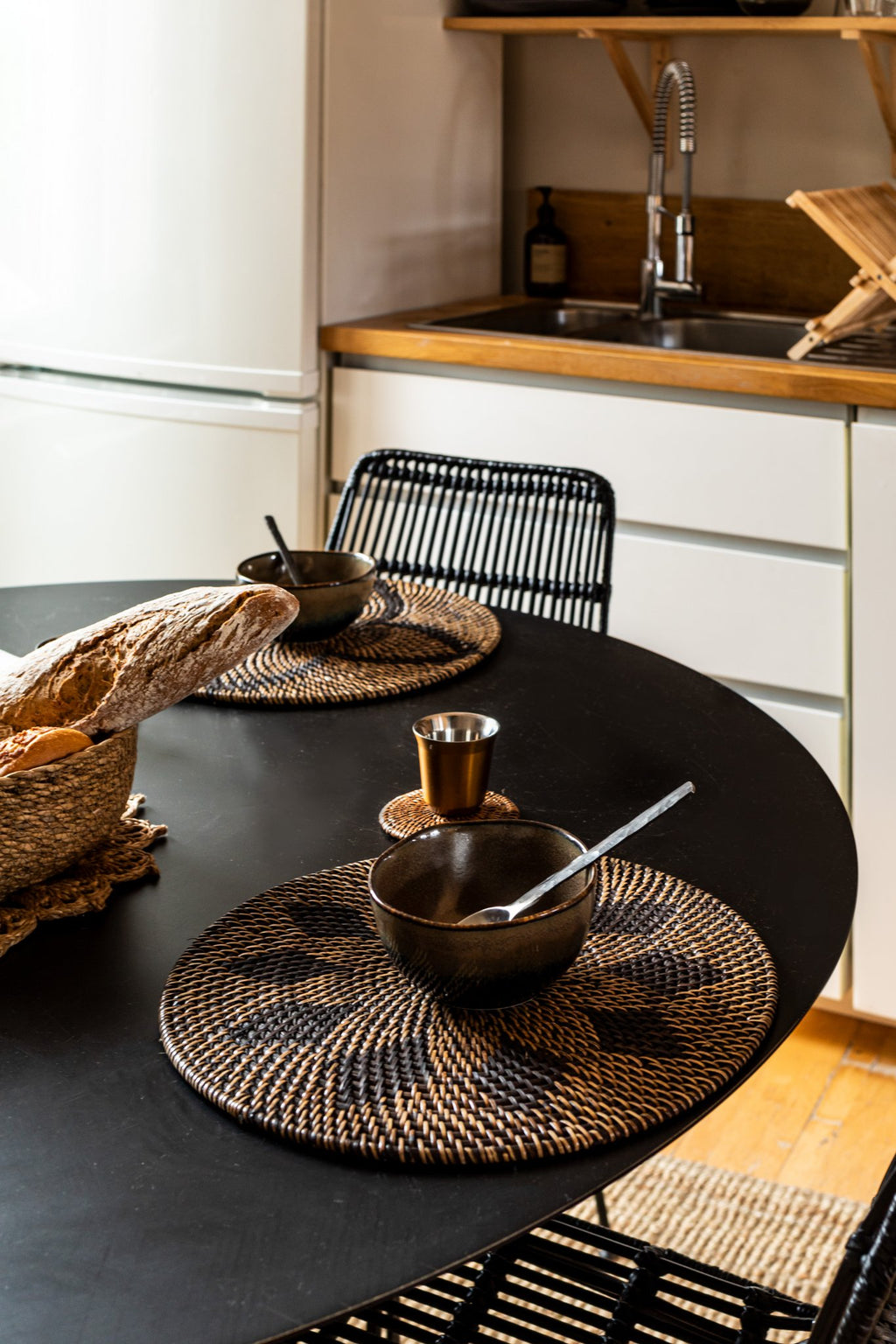 Placemat rattan - round- hij 36 cm