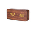 Houten wekker groot Bruin