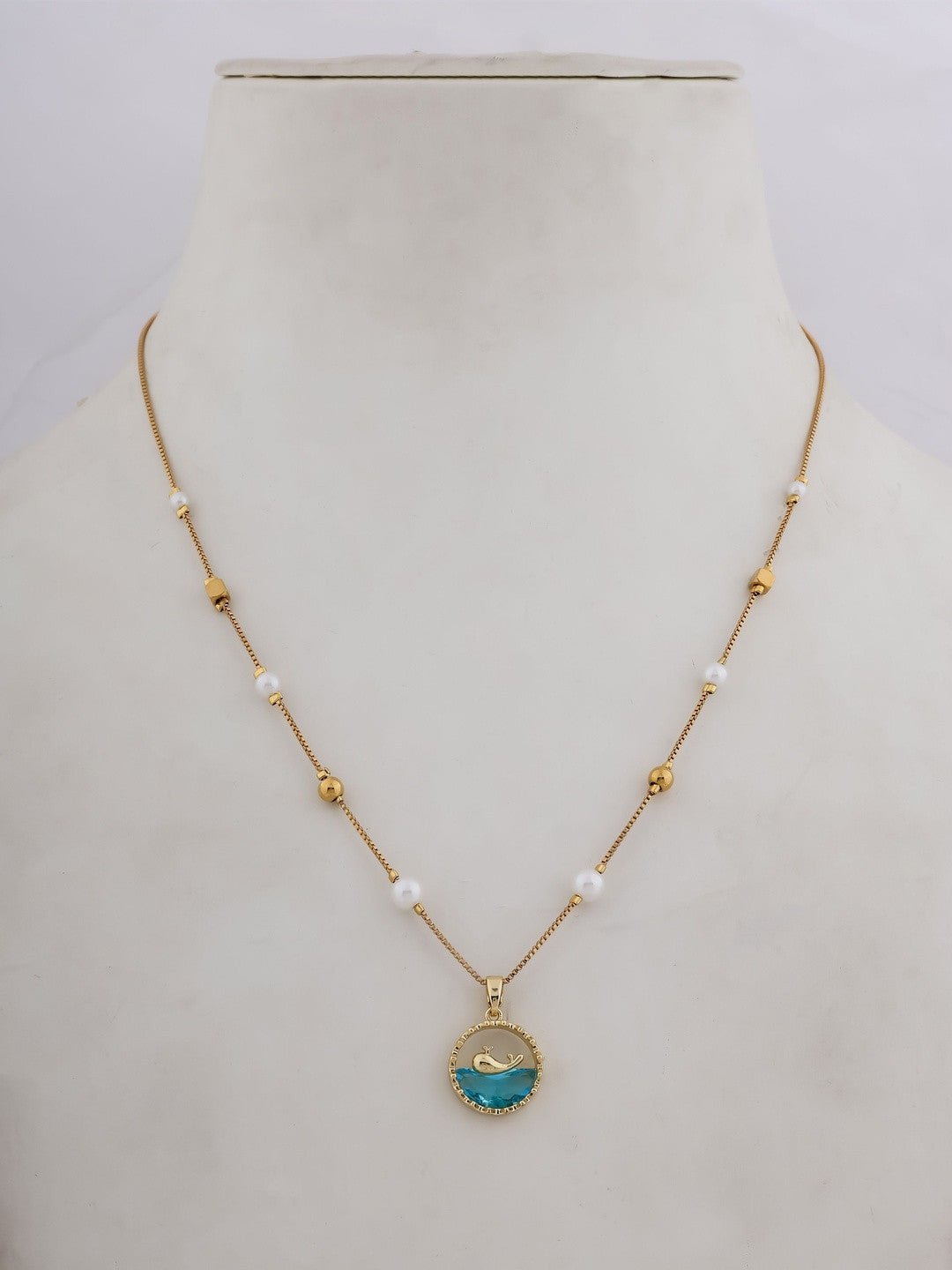 Messing vergulde ketting – Damessieraden – Verguld messing – Kristal verfraaid