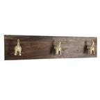 Wandkapstok 44x8x10 cm Bruin Hout