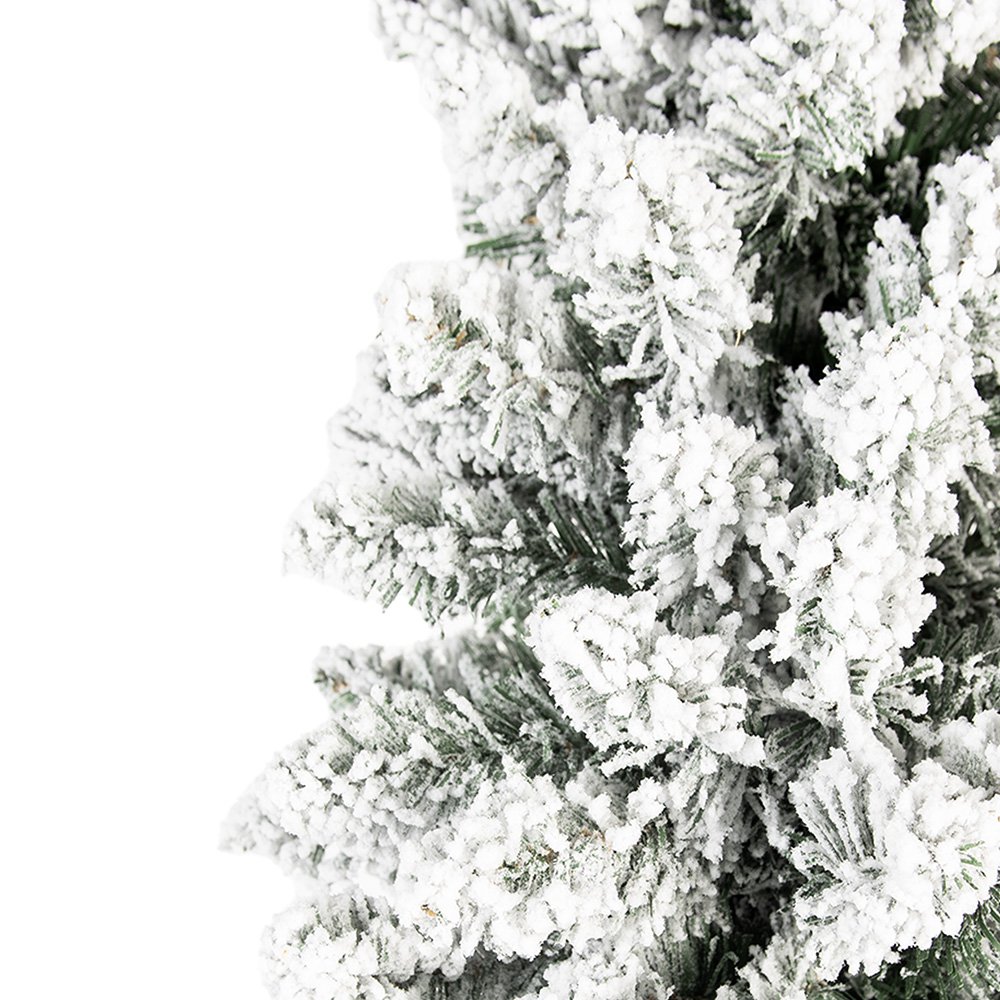 Kerstboom Groen Wit, Kunststof en Metaal 50x50x210 cm