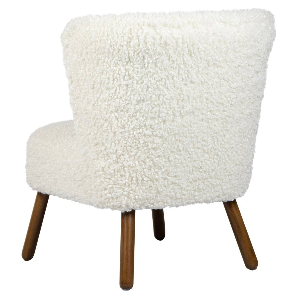 Stoel teddy krul wit 60x72x74cm