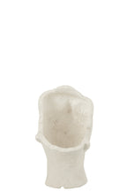 J-Line bloempot David - keramiek - wit - small - Ø 22 cm