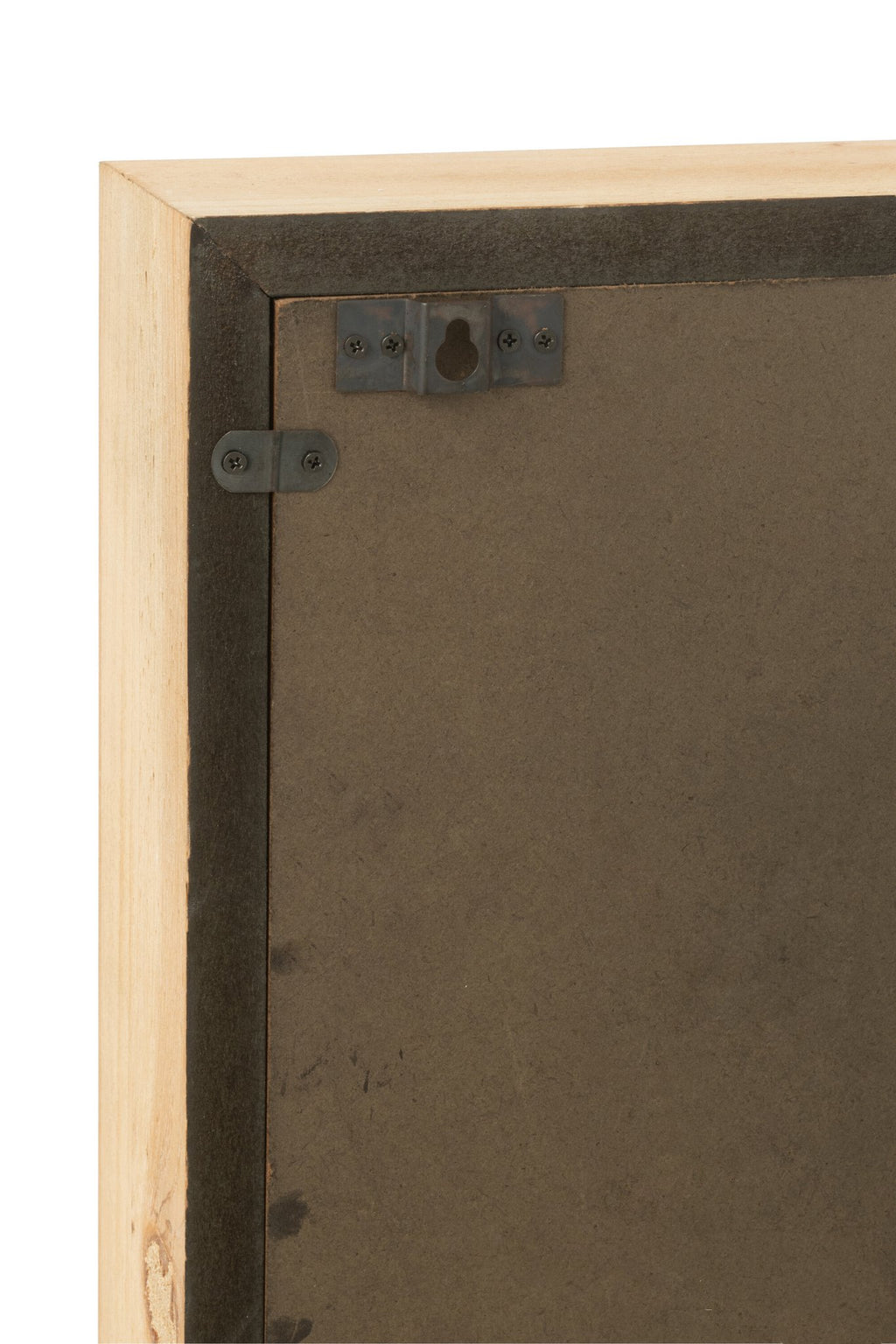 J-Line wandklok Vierkant - hout - naturel - S