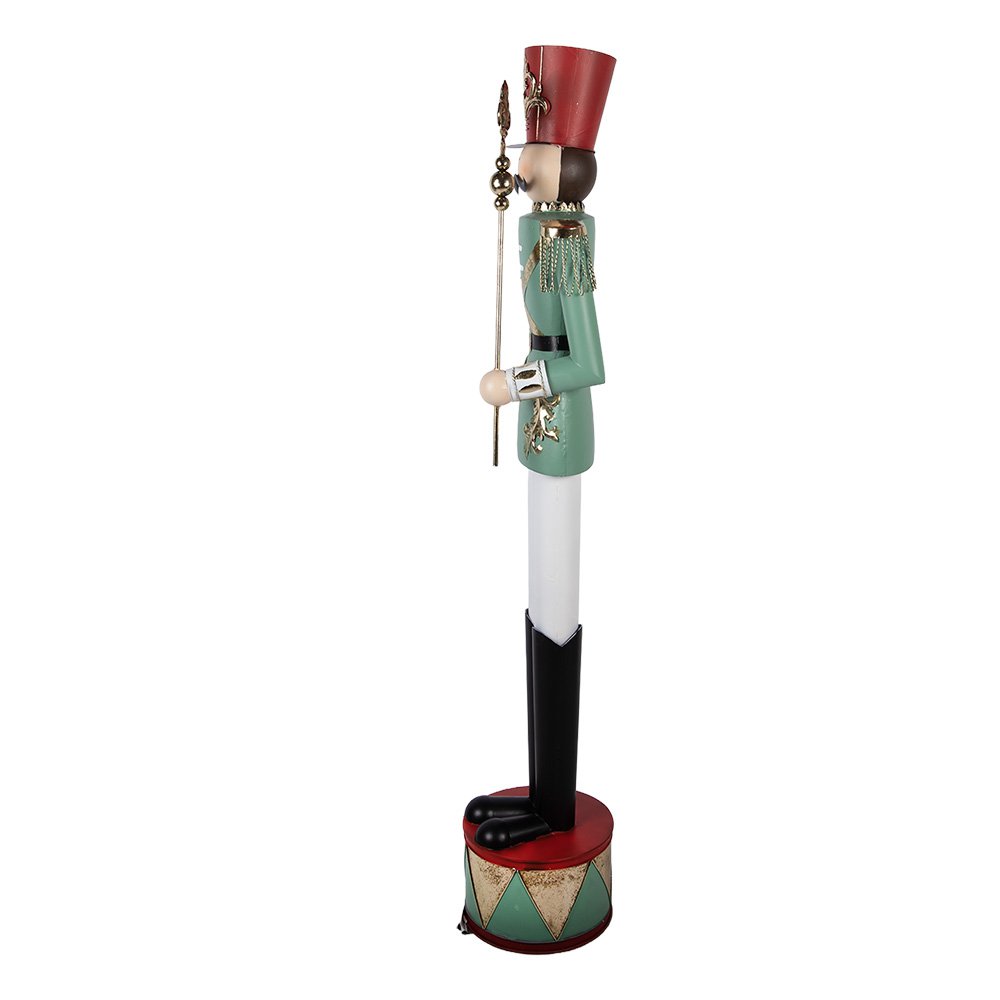Kerstdecoratie Beeld Notenkraker 35x27x151 cm Groen Metaal