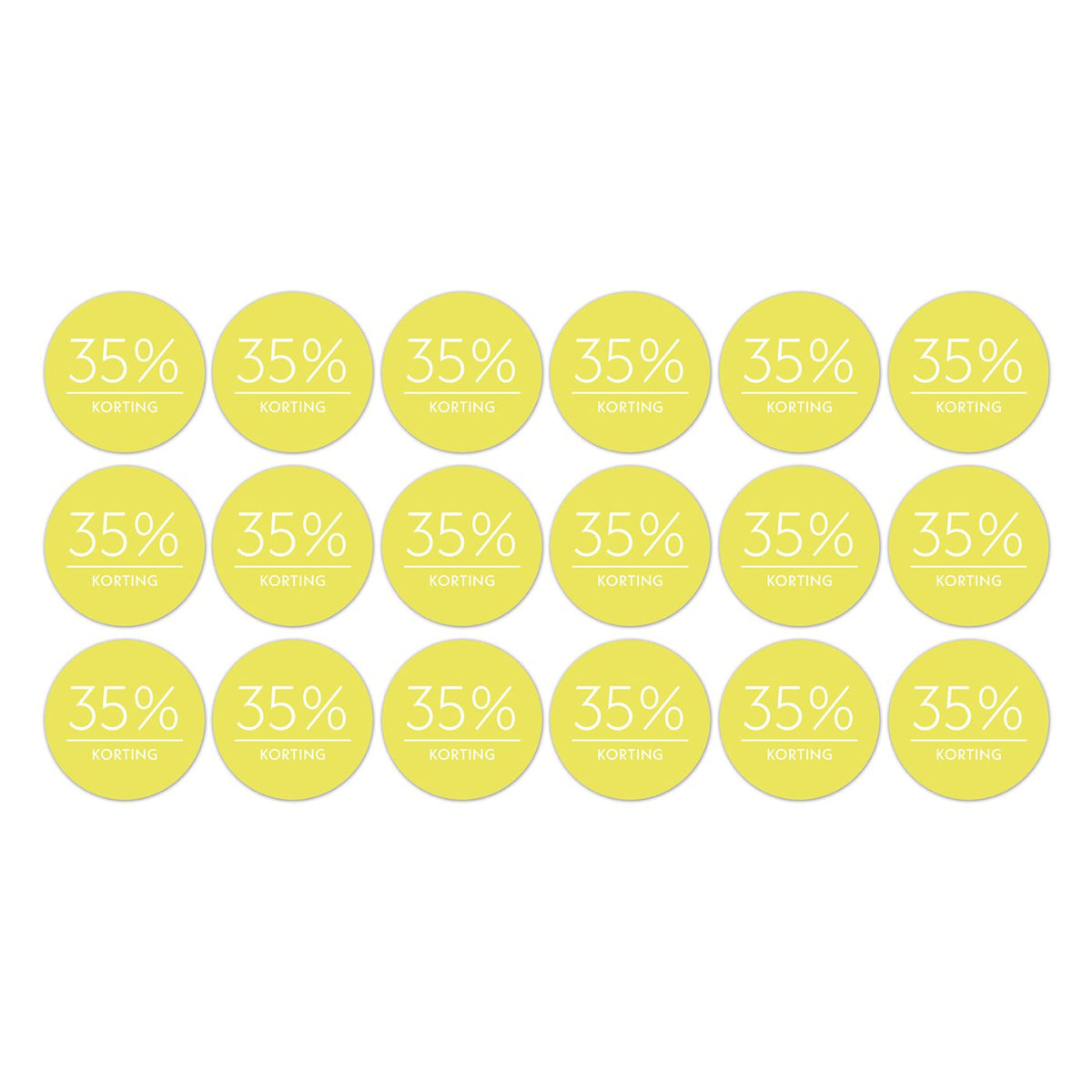 Kortingsstickers op rol - 500 stuks